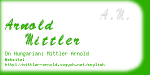 arnold mittler business card